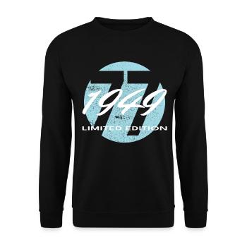 77e anniversaire 1949 cadeau pour hommes et femmes - Sweat-shirt Unisexe - noir - Devant - Alina (178cm) & Michal (187cm)