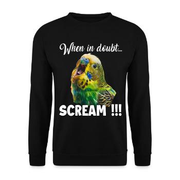 Cadeau drôle pour les fans de perruchets perruqués - Sweat-shirt Unisexe - noir - Devant - Alina (178cm) & Michal (187cm)