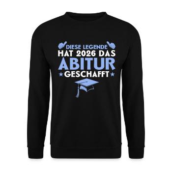 High School Graduate 2026 High School Graduation Gift - Unisex Sweatshirt - black - Front - Alina (178cm) & Michal (187cm)