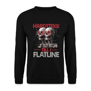Hardtekk Till I Flatline Tekke Ostdeutschland - Unisex Sweatshirt - black - Front - Alina (178cm) & Michal (187cm)