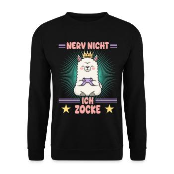 Prinzessin game - Unisex Pullover - Schwarz - Vorne - Alina (178cm) & Michal (187cm)