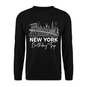 Voyage d’anniversaire à New York - Sweat-shirt Unisexe - noir - Devant - Alina (178cm) & Michal (187cm)