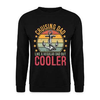 Cruising Dad Like A Regular Dad But Cooler - Unisex Pullover - Schwarz - Vorne - Alina (178cm) & Michal (187cm)