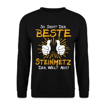 Stonemason Gift Idea - Unisex Sweatshirt - black - Front - Alina (178cm) & Michal (187cm)