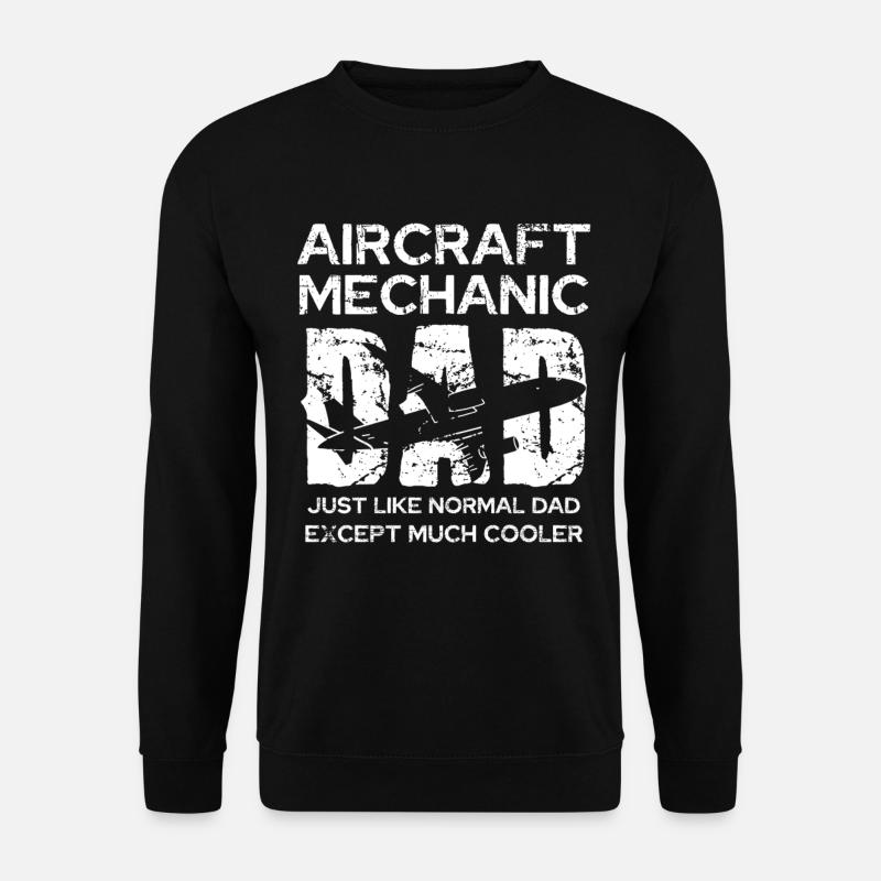 Flugzeugmechaniker Papa: Einzigartig - Unisex Pullover - Schwarz