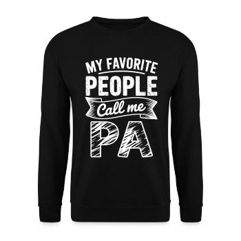 My favorite people call me PA - Unisex Sweatshirt - black - Front - Alina (178cm) & Michal (187cm)