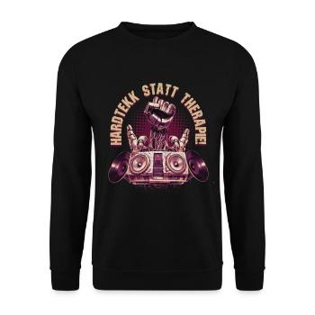 Hardtekk Tekke East Germany - Unisex Sweatshirt - black - Front - Alina (178cm) & Michal (187cm)