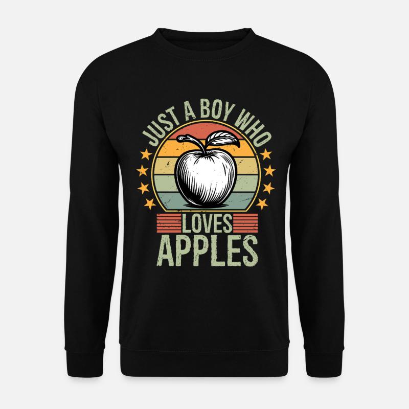 just a boy who loves apples - Unisex Pullover - Schwarz