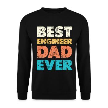 Bloc de couleurs du meilleur père de tous les temps - Sweat-shirt Unisexe - noir - Devant - Alina (178cm) & Michal (187cm)