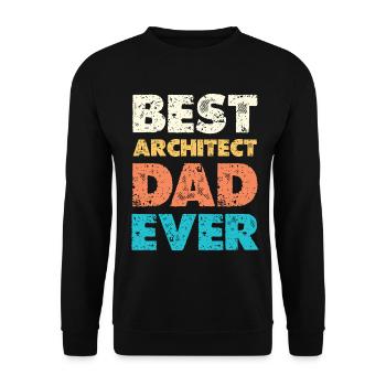 Bester Architekt Dad Aller Zeiten - Unisex Pullover - Schwarz - Vorne - Alina (178cm) & Michal (187cm)