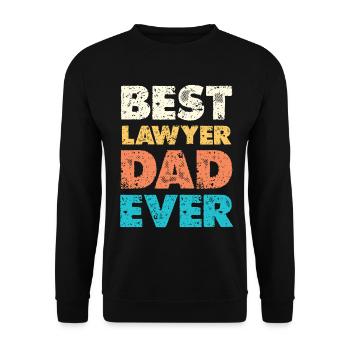 Meilleur papa avocat de tous les temps - Sweat-shirt Unisexe - noir - Devant - Alina (178cm) & Michal (187cm)