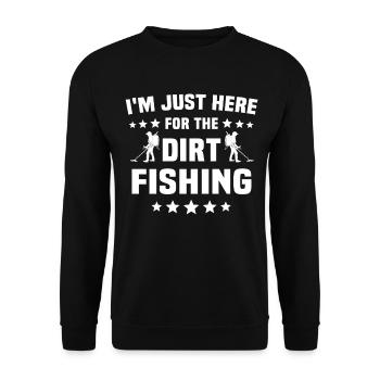 Dirt Fishing - Unisex Pullover - Schwarz - Vorne - Alina (178cm) & Michal (187cm)