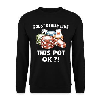 Poker Poker Players - Unisex Sweatshirt - black - Front - Alina (178cm) & Michal (187cm)