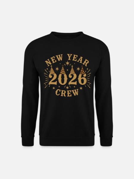 Neujahrscrew 2026 feiert Party-Spaß - Unisex Pullover - Schwarz