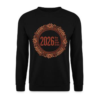Célébration de la Grâce du Nouvel An 2026 - Sweat-shirt Unisexe - noir - Devant - Alina (178cm) & Michal (187cm)