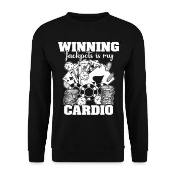 Casino - Unisex Sweatshirt - black - Front - Alina (178cm) & Michal (187cm)