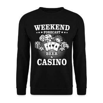 Casino Spieler - Unisex Pullover - Schwarz - Vorne - Alina (178cm) & Michal (187cm)