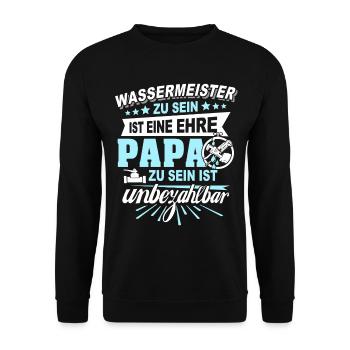 Dad Water Master - Unisex Sweatshirt - black - Front - Alina (178cm) & Michal (187cm)