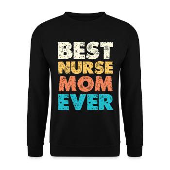 Beste Krankenschwester Mama - Unisex Pullover - Schwarz - Vorne - Alina (178cm) & Michal (187cm)