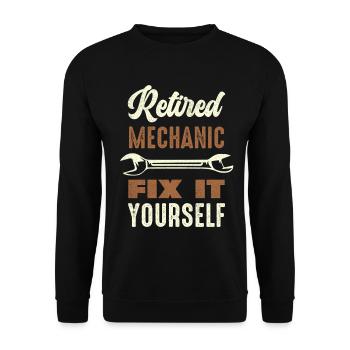 Mécanicien silencieux, répare ça toi-même - Sweat-shirt Unisexe - noir - Devant - Alina (178cm) & Michal (187cm)