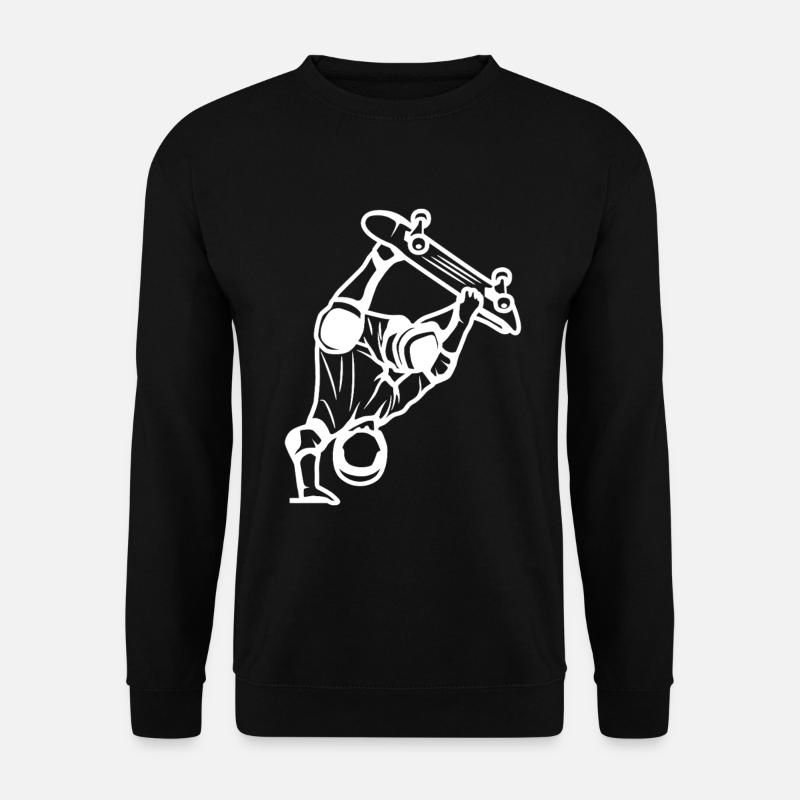 Skateboarder Drawing - Unisex Sweatshirt - black