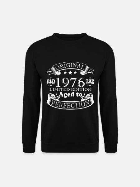 Original 1976 Jahrgang Vintage Geburtstag Retro - Unisex Pullover - Schwarz