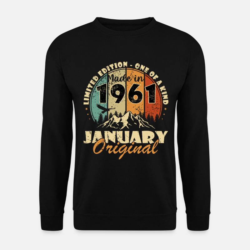 1961 Januar Original – Limitierte Edition - Unisex Pullover - Schwarz