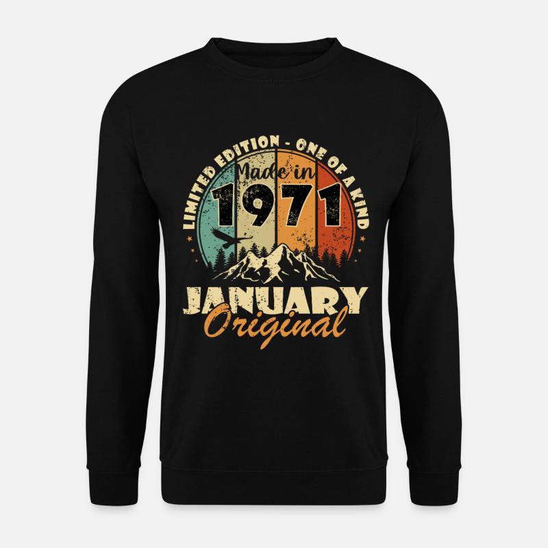 Janvier Original 1971 Édition limitée - Sweat-shirt Unisexe - noir