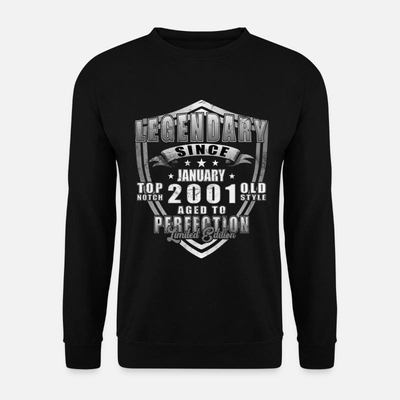 Legendary Since January 2001 Shield - Unisex Sweatshirt - black