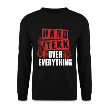 Hardtekk Over Everything Tekke East Germany - Unisex Sweatshirt - black - Front - Alina (178cm) & Michal (187cm)