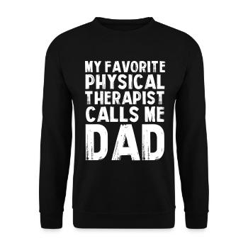 Mein Lieblings Physiotherapeut Dad - Unisex Pullover - Schwarz - Vorne - Alina (178cm) & Michal (187cm)