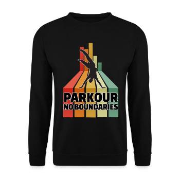 Parkour No Boundaries - Unisex Sweatshirt - black - Front - Alina (178cm) & Michal (187cm)