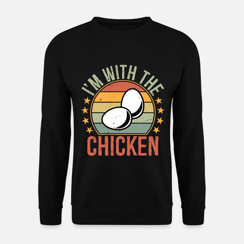 I'm with The Chicken Egg - Unisex Sweatshirt - black