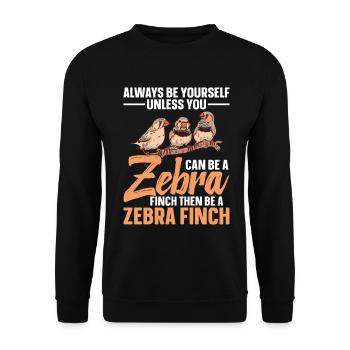 Zebra Finch Lover Enclosure Bird Owner Tools - Unisex Sweatshirt - black - Front - Alina (178cm) & Michal (187cm)