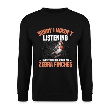 Outils pour propriétaires d’oiseaux, enclos pour cacher nourriture, pinsons zébrés - Sweat-shirt Unisexe - noir - Devant - Alina (178cm) & Michal (187cm)