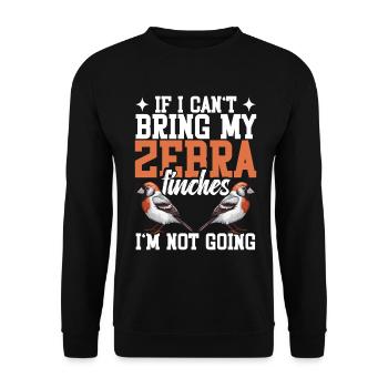 Criniers zébrés Maman Outils alimentaires Cage pour l’amour des oiseaux - Sweat-shirt Unisexe - noir - Devant - Alina (178cm) & Michal (187cm)