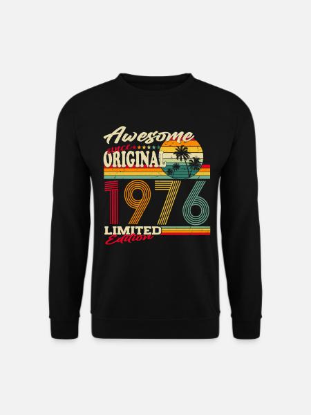 Original 1976 Vintage Retro Birthday Gift - Unisex Sweatshirt - black