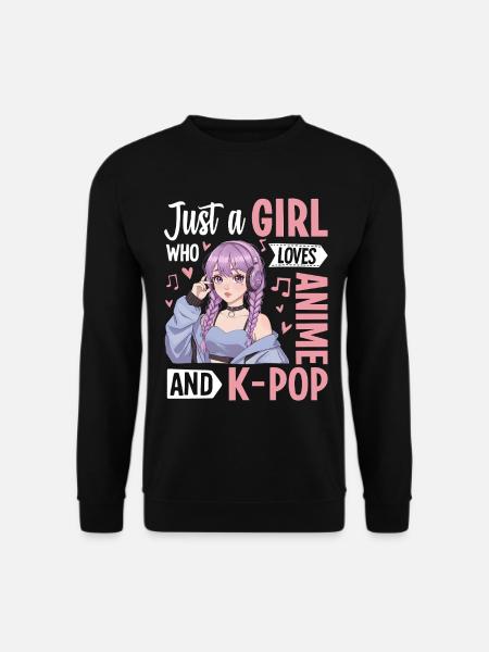 Just A Girl Who Loves Anime And K-Pop - Unisex sweater - sort