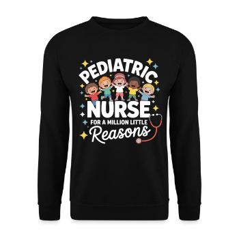 Pediatric Nursing Heroes - Unisex Sweatshirt - black - Front - Alina (178cm) & Michal (187cm)