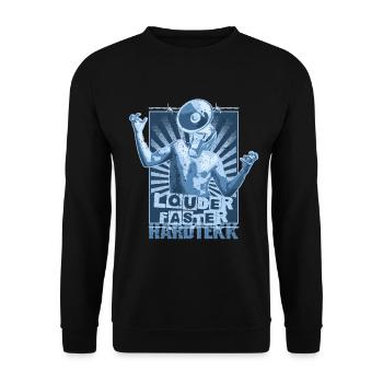Hardtekk Tekke East Germany - Unisex Sweatshirt - black - Front - Alina (178cm) & Michal (187cm)