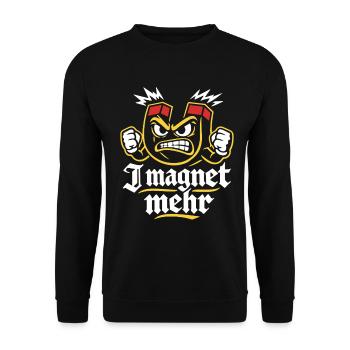 I magnet mehr | Magnet Wortspiel, Schnauze voll - Unisex Pullover - Schwarz - Vorne - Alina (178cm) & Michal (187cm)