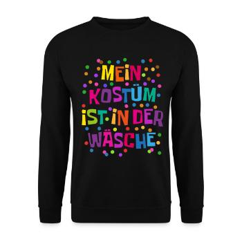 Shrovetide - Carnival - Costume Replacement - Saying - Unisex Sweatshirt - black - Front - Alina (178cm) & Michal (187cm)