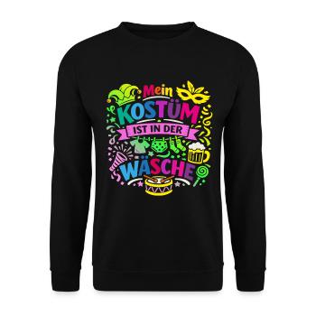 Shrovetide - Carnival - Costume Replacement - Saying - Unisex Sweatshirt - black - Front - Alina (178cm) & Michal (187cm)