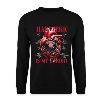 Hardtekk Is My Cardio Tekke East Germany - Unisex Sweatshirt - black - Front - Alina (178cm) & Michal (187cm)