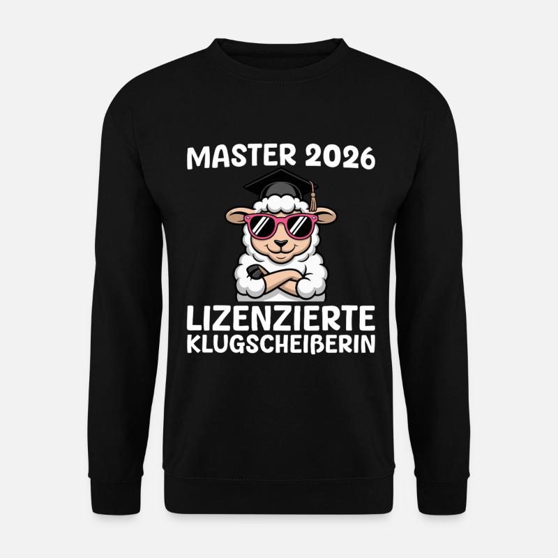 Master 2026 Schaf Masterprüfung Bestanden - Unisex Pullover - Schwarz