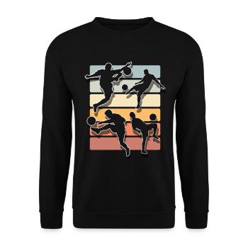 Soccer - Unisex Sweatshirt - black - Front - Alina (178cm) & Michal (187cm)
