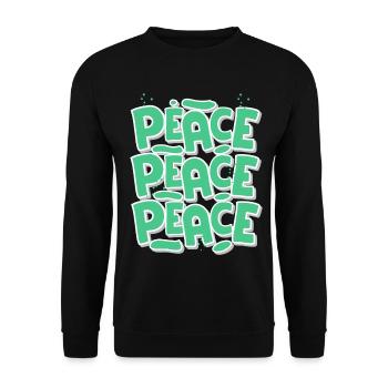 Peace - Unisex Sweatshirt - black - Front - Alina (178cm) & Michal (187cm)