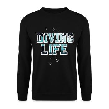 Diving Divers - Unisex Sweatshirt - black - Front - Alina (178cm) & Michal (187cm)