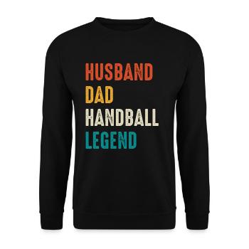 Légende du handball, père, mari - Sweat-shirt Unisexe - noir - Devant - Alina (178cm) & Michal (187cm)