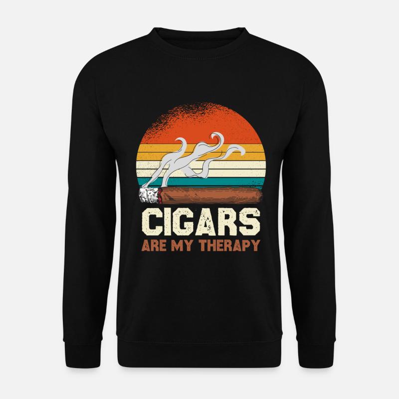 Cigar Therapy Retro Sunset - Unisex Sweatshirt - black